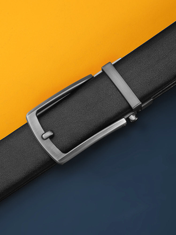 New Men's Two-layer Genuine Cowhide Belt Casual High-end Imitation Pin Buckle Trouser Waist