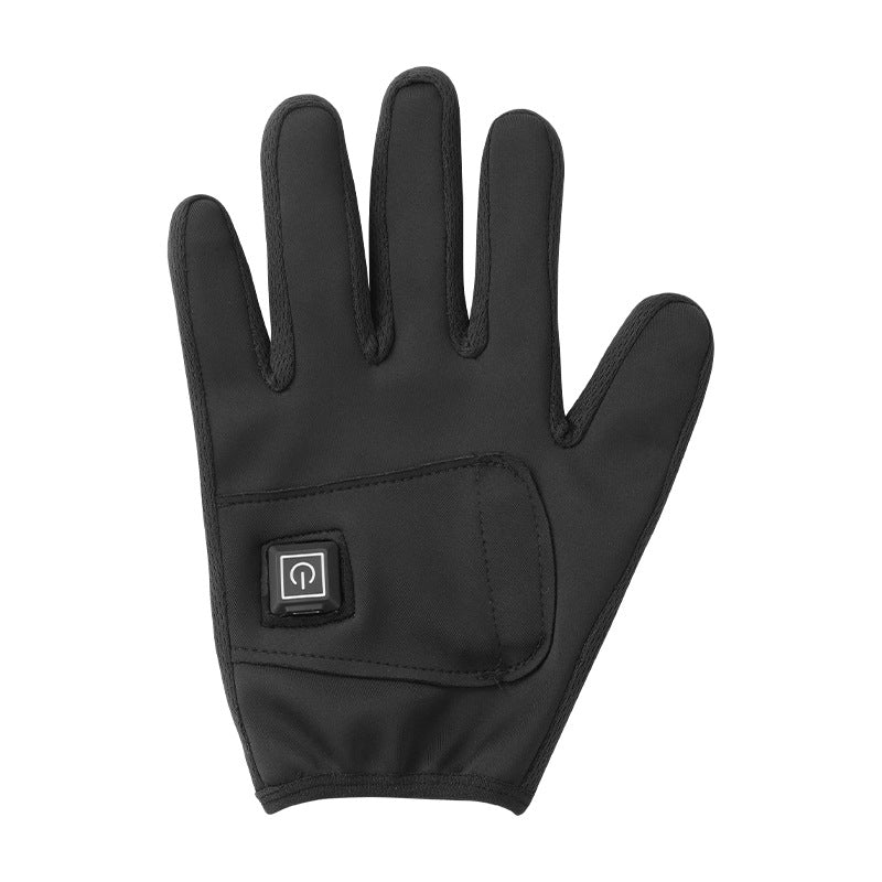 Winter USB charging full palm heating gloves outdoor cycling cold resistant and warm gloves