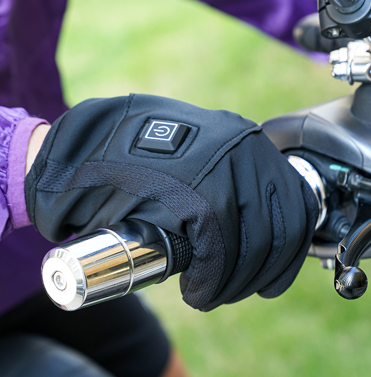 Winter USB charging full palm heating gloves outdoor cycling cold resistant and warm gloves